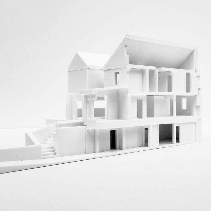 Relationship between existing home, addition, and site.